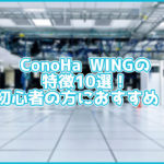 話題のレンタルサーバーConoHa WINGの特徴10選!速くて初心者でも使いやすいおすすめサーバー!