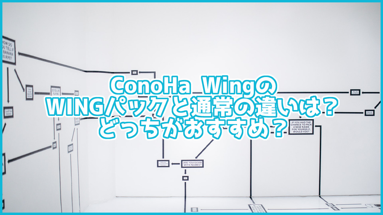 ConoHa WingのWINGパックと通常の違いは?どっちがおすすめ?