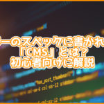 サーバーの仕様などに書かれているCMSとは?初心者向けに解説